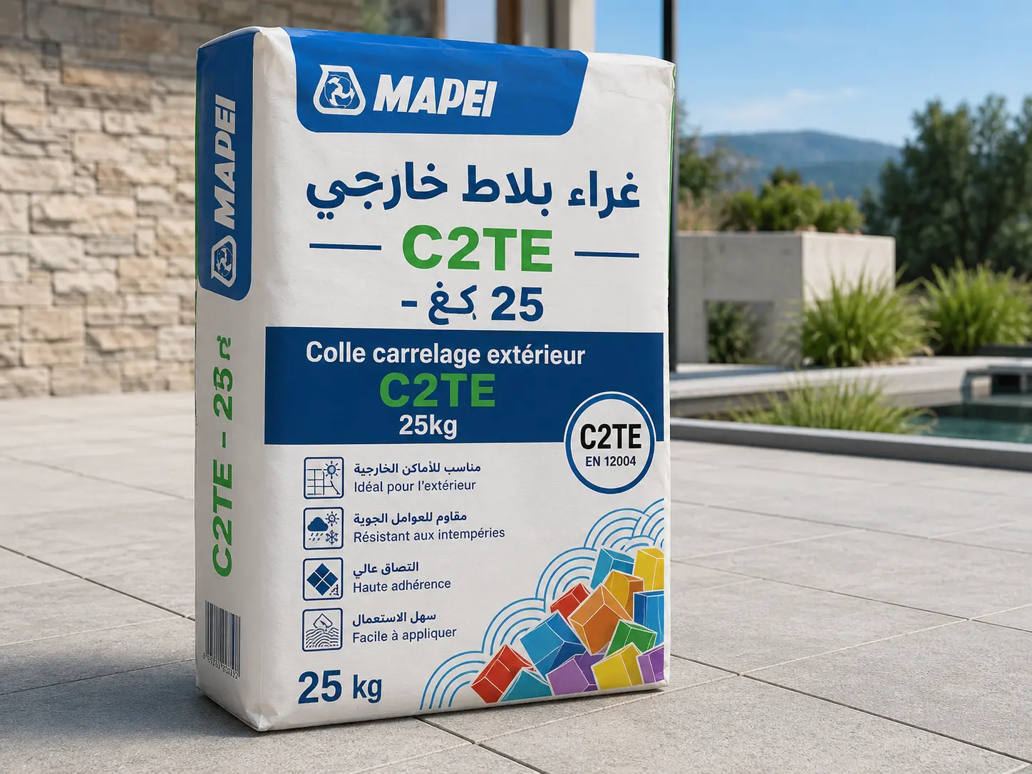 غراء بلاط خارجي C2TE - 25 كغ