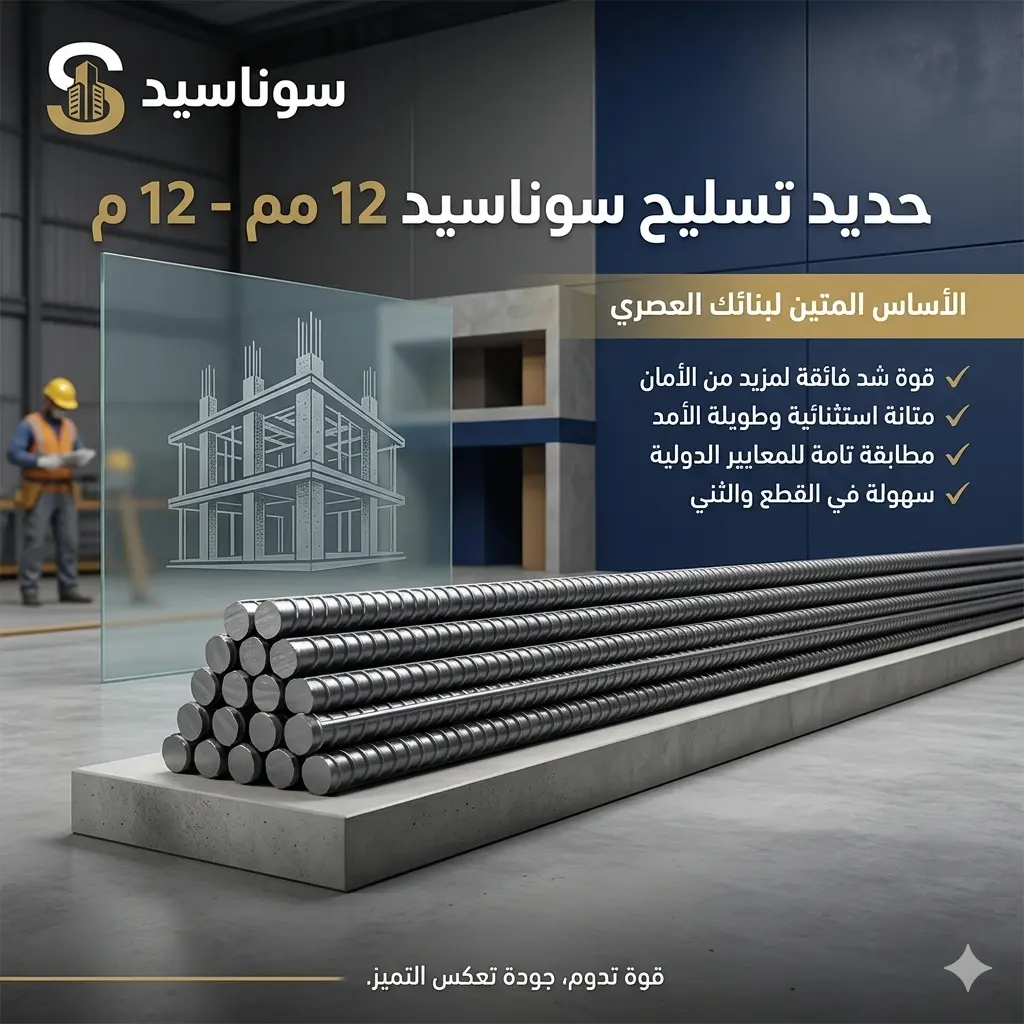 حديد تسليح سوناسيد 12 مم — قضيب 12 م