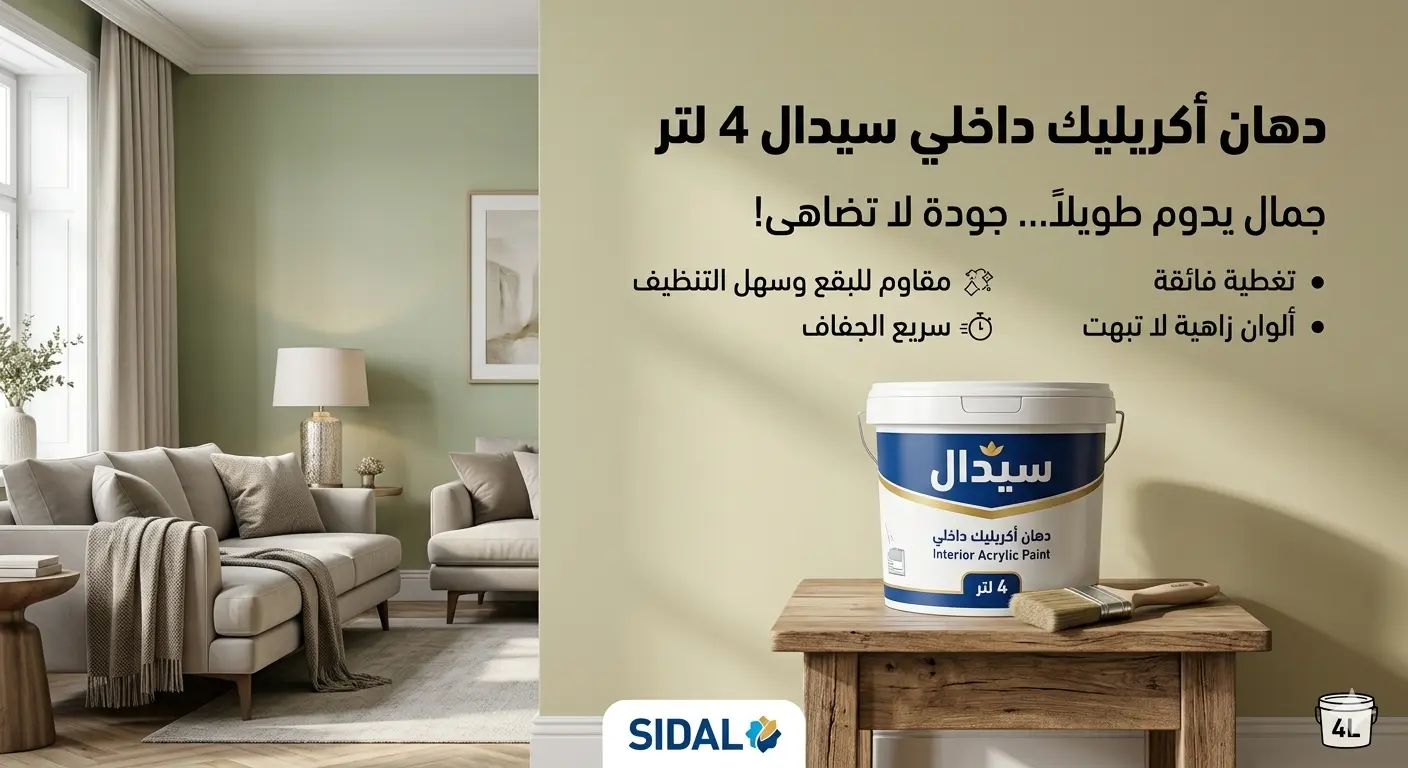 دهان أكريليك داخلي سيدال 4 لتر