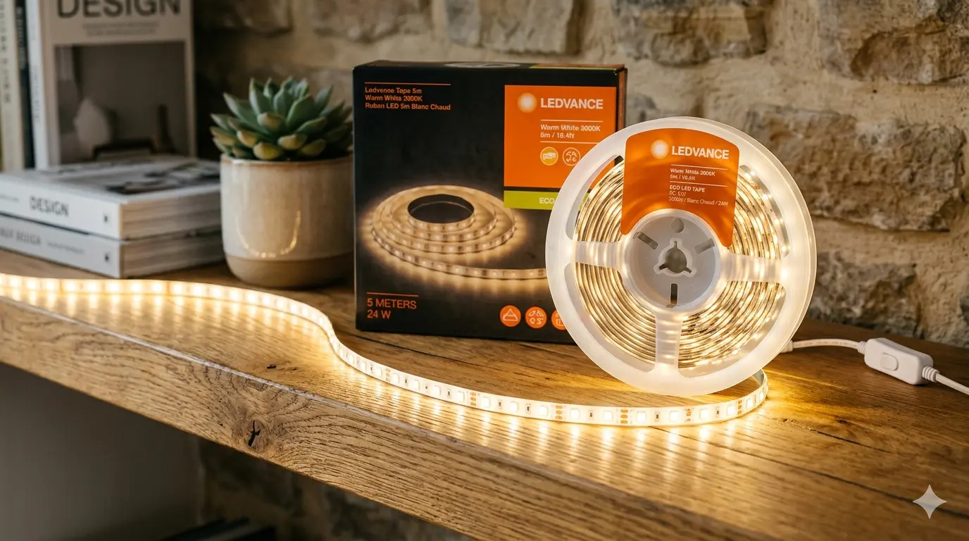 شريط LED أبيض دافئ 5 أمتار - 3000K (بكرة)